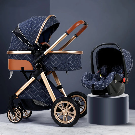 Luxury 3-in-1 High Landscape Baby Stroller