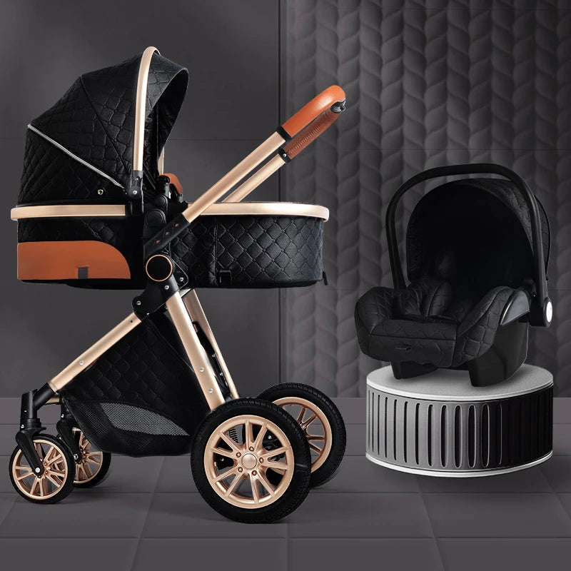 Luxury 3-in-1 High Landscape Baby Stroller