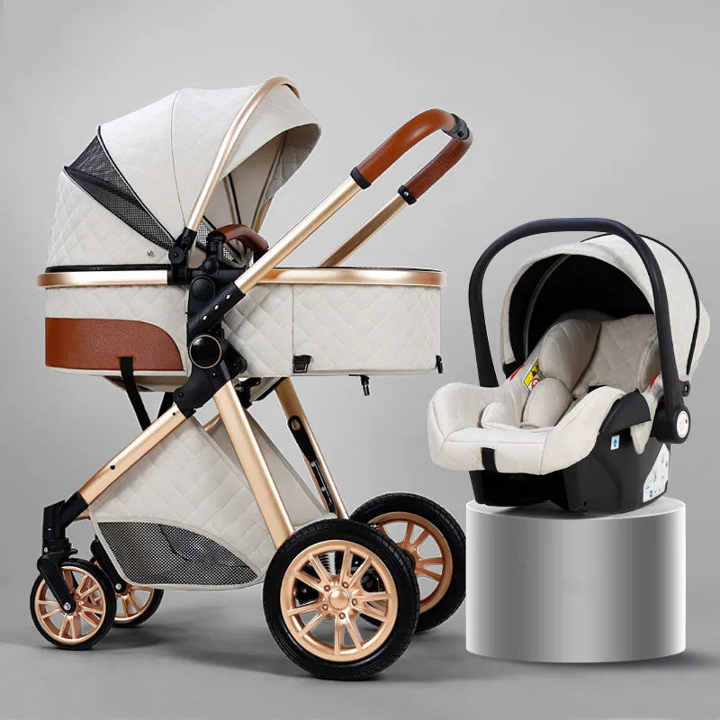 Luxury 3-in-1 High Landscape Baby Stroller