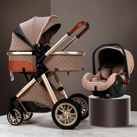 Luxury 3-in-1 High Landscape Baby Stroller