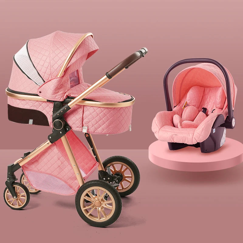 Luxury 3-in-1 High Landscape Baby Stroller